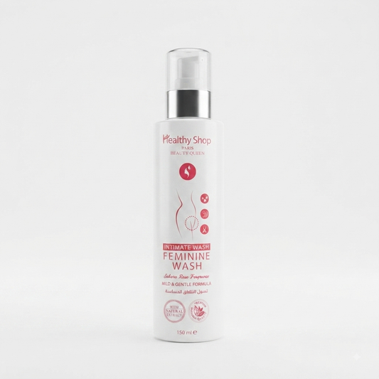 غسول المناطق الحساسة بعطر زهرة الساكورا والورد من هيلثي شوب (Healthy Shop Paris Feminine Wash - Sakura Rose Fragrance