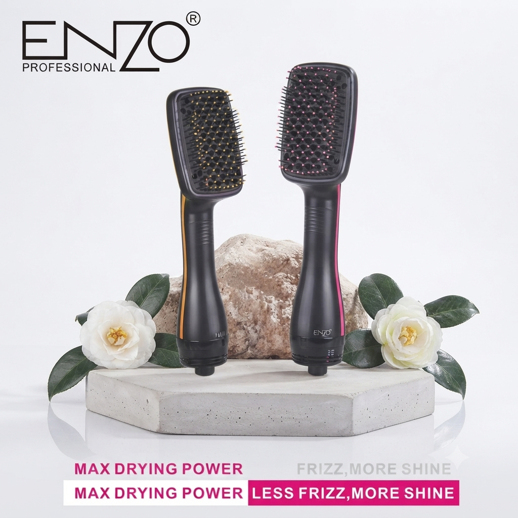 🖤 فرشاة تجفيف وتصفيف الشعر الاحترافية إنزو

(ENZO EN-4120)