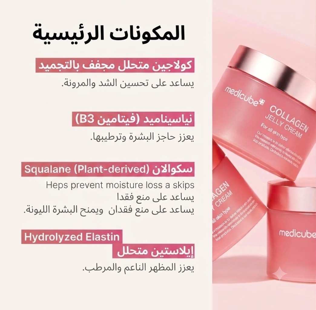 كريم الكولاجين الجيلي ميدي كيوب (Medicube Collagen Jelly Cream).. إشراقة ساحرة ونقاء زجاجي لا يُقاوم