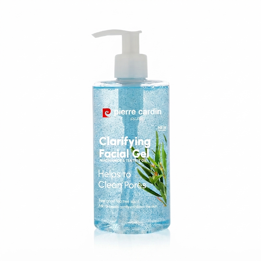 جل الوجه المنقي بخلاصة شجرة الشاي والنياسيناميد من بيير كاردان (Pierre Cardin Clarifying Facial Gel with Niacinamide & Tea Tree Oil)