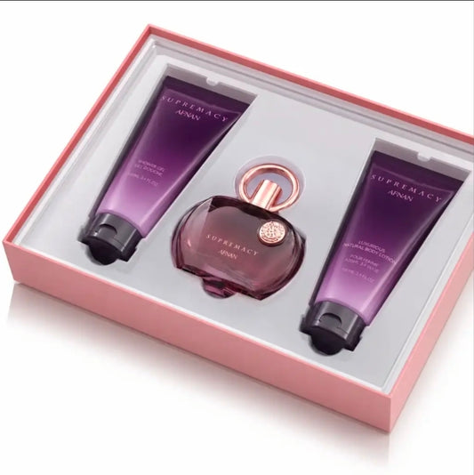 طقم هدايا عطر سوبريماسي بيربل للنساء من أفنان (Afnan Supremacy Purple Pour Femme Gift Set)