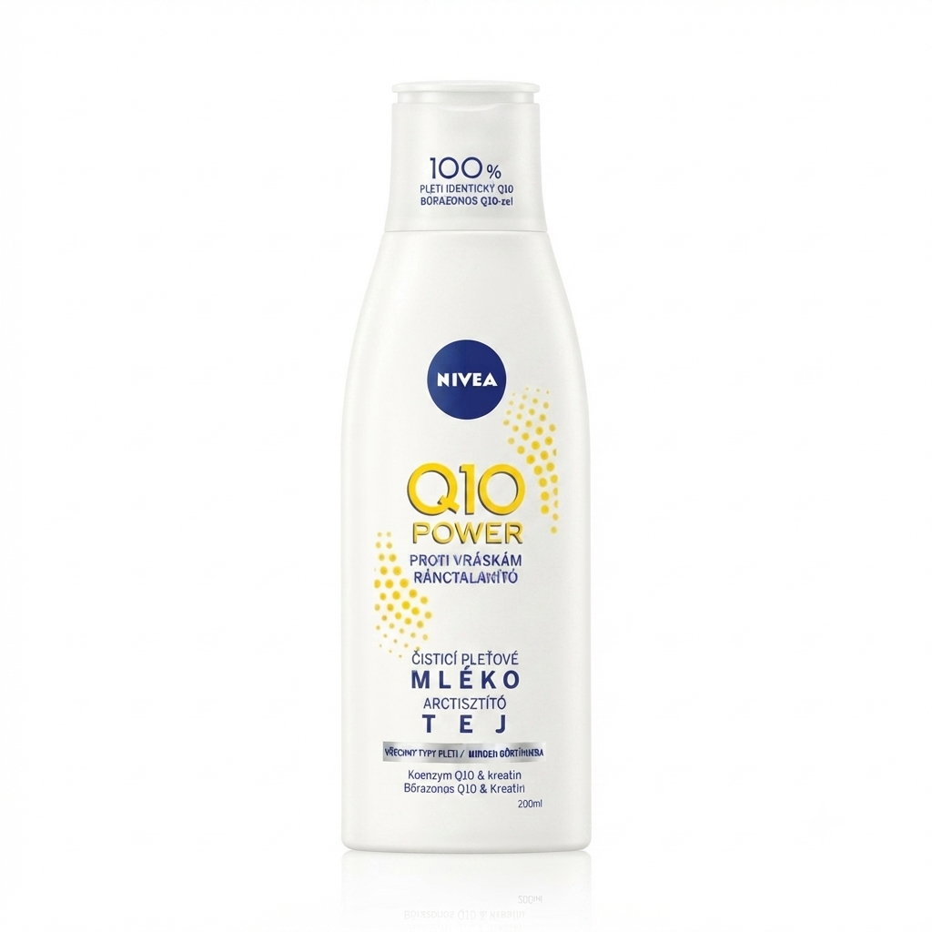 حليب التنظيف المقاوم للفقاعقات والتجاعيد كيو 10 باور نيفيا (Nivea Q10 Power Anti-Wrinkle Cleansing Milk)