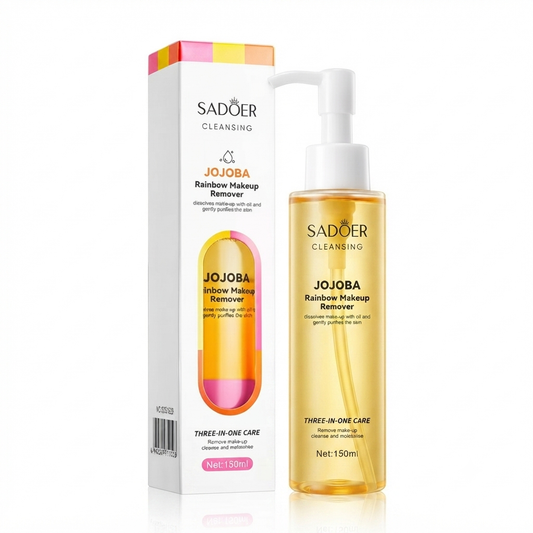 زيت تنظيف الوجه وإزالة المكياج بقوس قزح الجوجبا سادوير (Sadoer Jojoba Rainbow Makeup Remover)