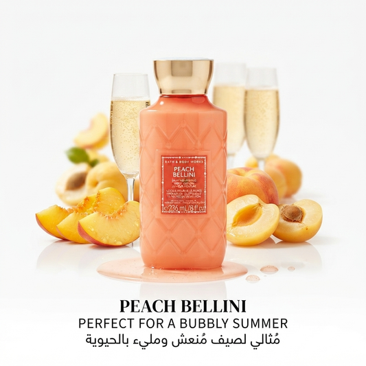 لوشن مرطب للجسم بيتش بيليني من باث آند بودي ووركس (Bath & Body Works Peach Bellini Daily Nourishing Body Lotion)