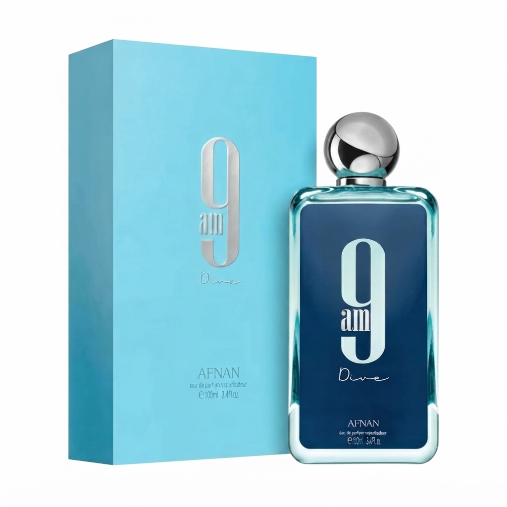 عطر أفنان 9 صباحاً دايف (Afnan 9 AM Dive)، وهو ماء عطر (Eau de Parfum)