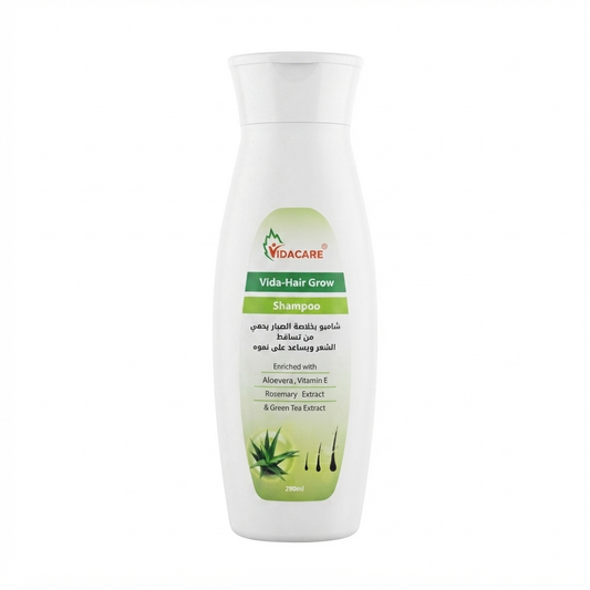 شامبو فيدا-هير جرو بخلاصة الصبار لنمو الشعر من فيداكير (VidaCare Vida-Hair Grow Shampoo)