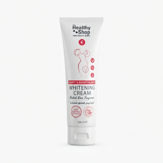 كريم تبييض المناطق الحساسة وتحت الإبطين بخلاصة الورد البريطاني من هيلثي شوب (The Healthy Shop Whitening Cream - British Rose Fragrance)