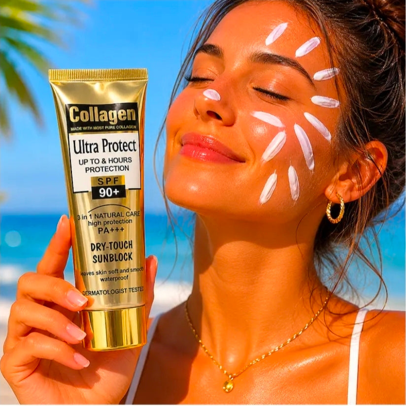 واقي الشمس كولاجين للتفتيح والحماية فائقة القوة (Collagen Ultra Protect Sunblock SPF 90+)