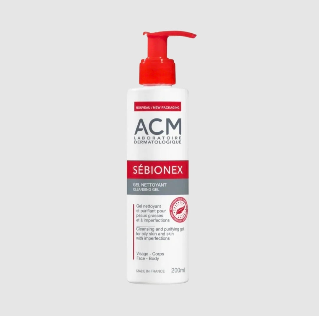 غسول جل سيبيونكس للبشرة الدهنية من إيه سي إم (ACM Sebionex Cleansing Gel)