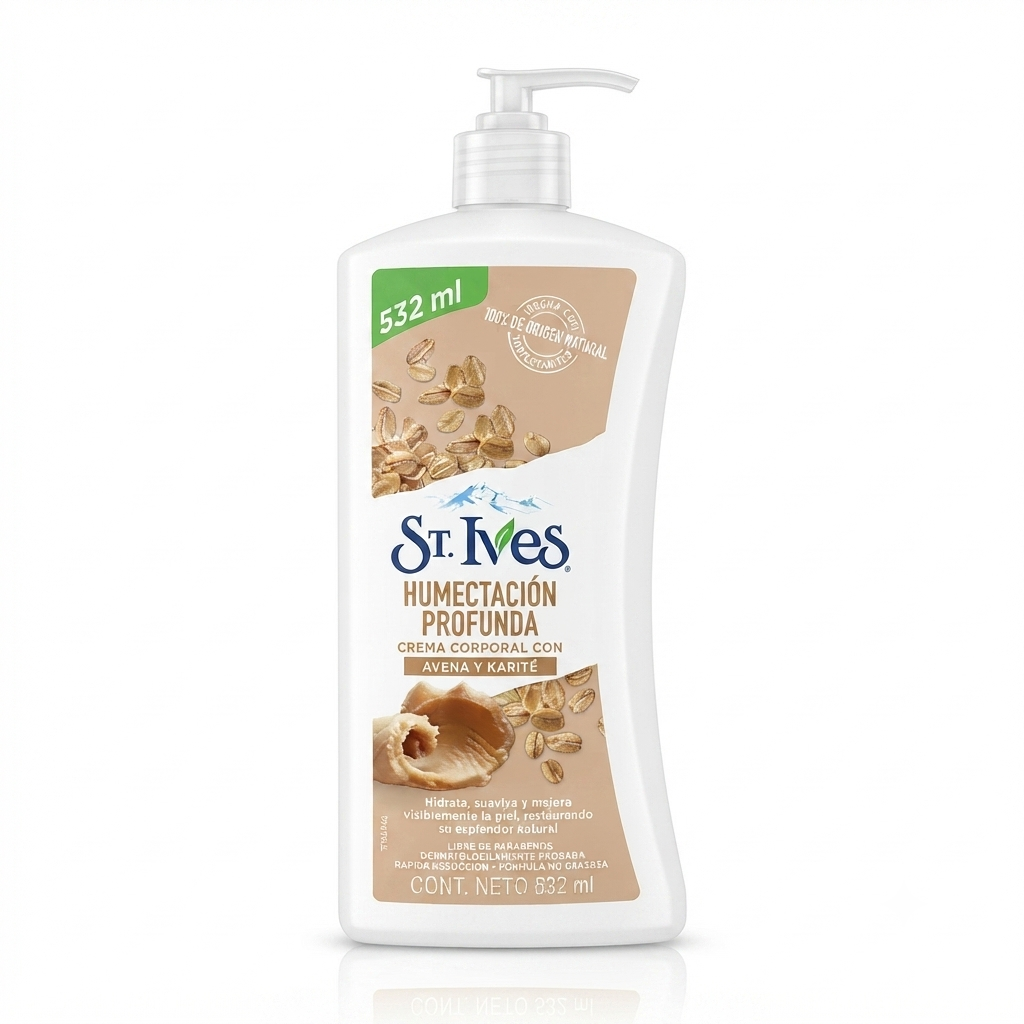 كريما كوربورال هيومكتاسيوب بروفوندا بالعوان وكاريته سانت آيفز (St. Ives Soothing Oatmeal & Shea Butter Body Lotion)
