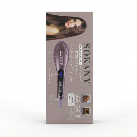 فرشاة وتمليس الشعر الاحترافية من سوكاني (Sokany Professional Hair Straightener Brush)