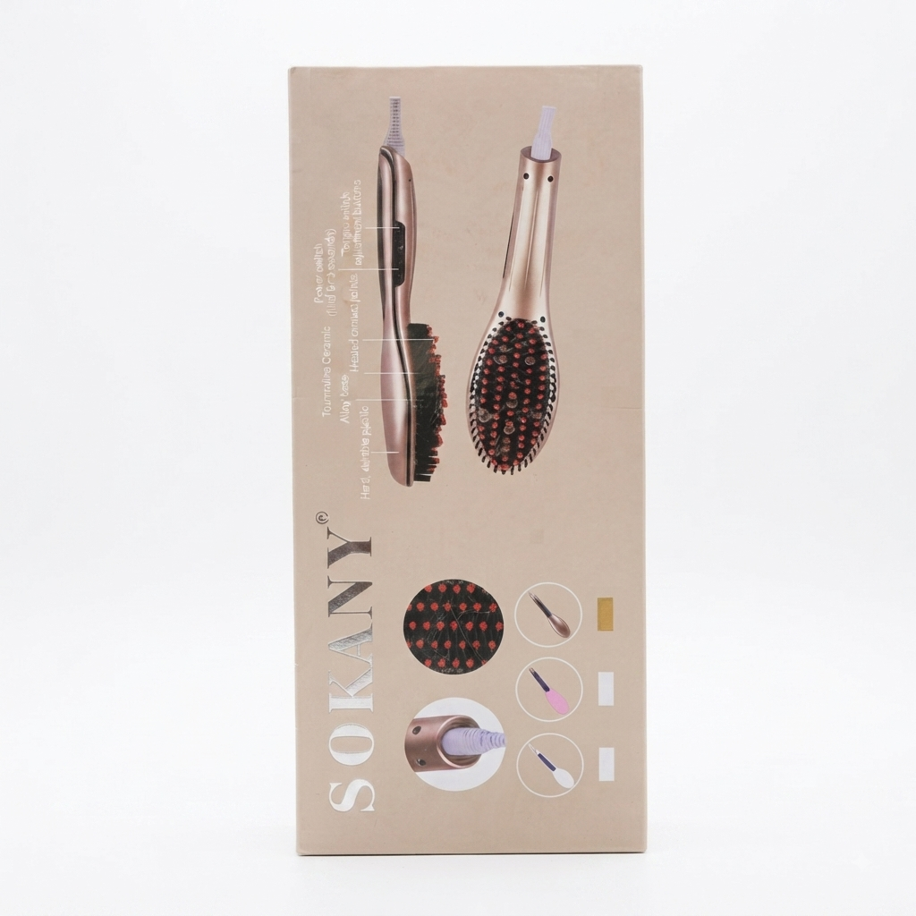 فرشاة وتمليس الشعر الاحترافية من سوكاني (Sokany Professional Hair Straightener Brush)