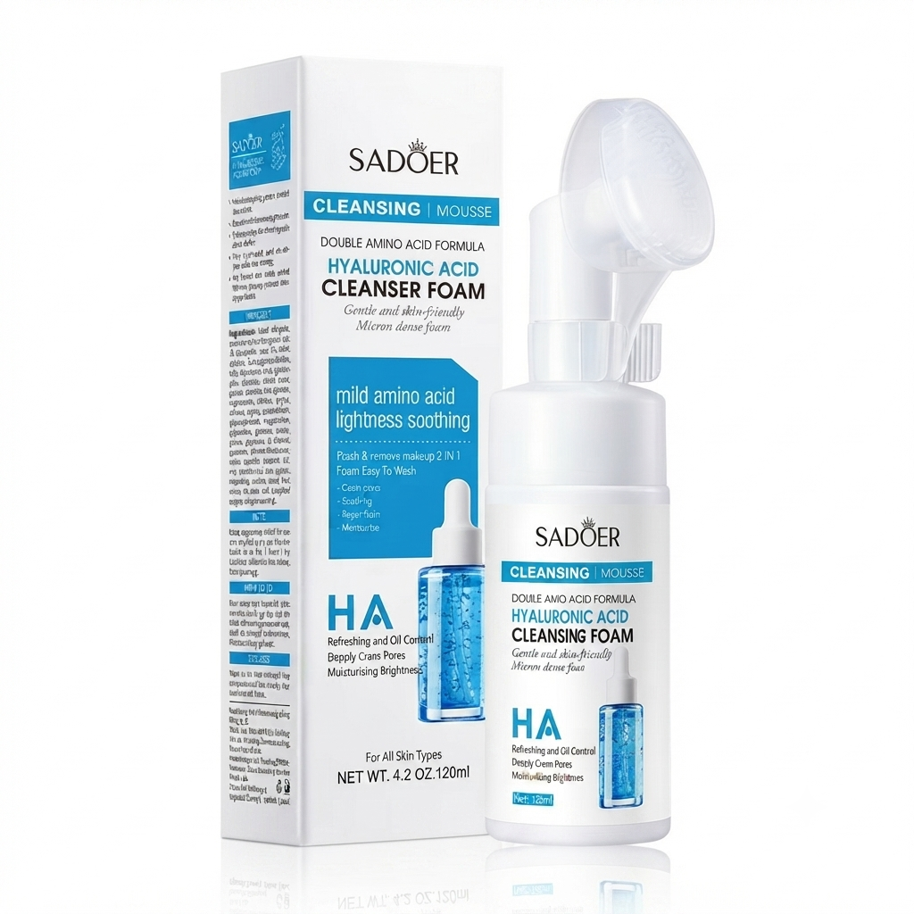 رغوة التنظيف بحمض الهيالورونيك وأحماض الأمين المزدوجة سادوير (Sadoer Hyaluronic Acid Cleanser Foam)