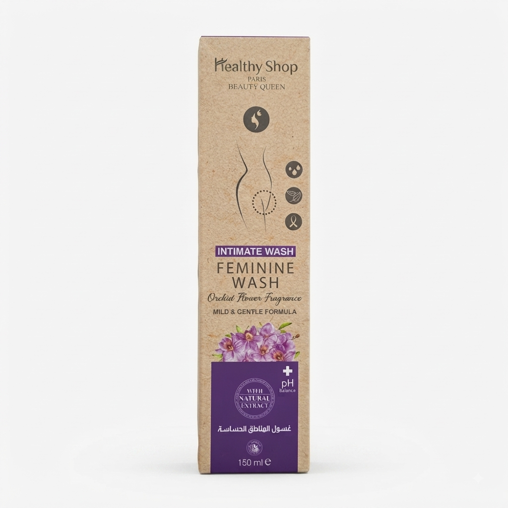 غسول المناطق الحساسة بعطر زهرة الأوركيد من هيلثي شوب (Healthy Shop Paris Feminine Wash - Orchid Flower Fragrance)