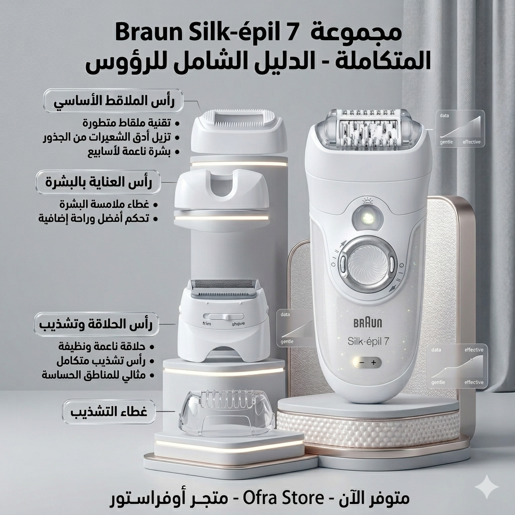 Braun Silk-épil 7 Epilator (Popular model designed for wet and dry use)