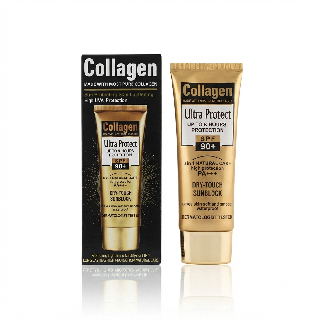 واقي الشمس كولاجين للتفتيح والحماية فائقة القوة (Collagen Ultra Protect Sunblock SPF 90+)