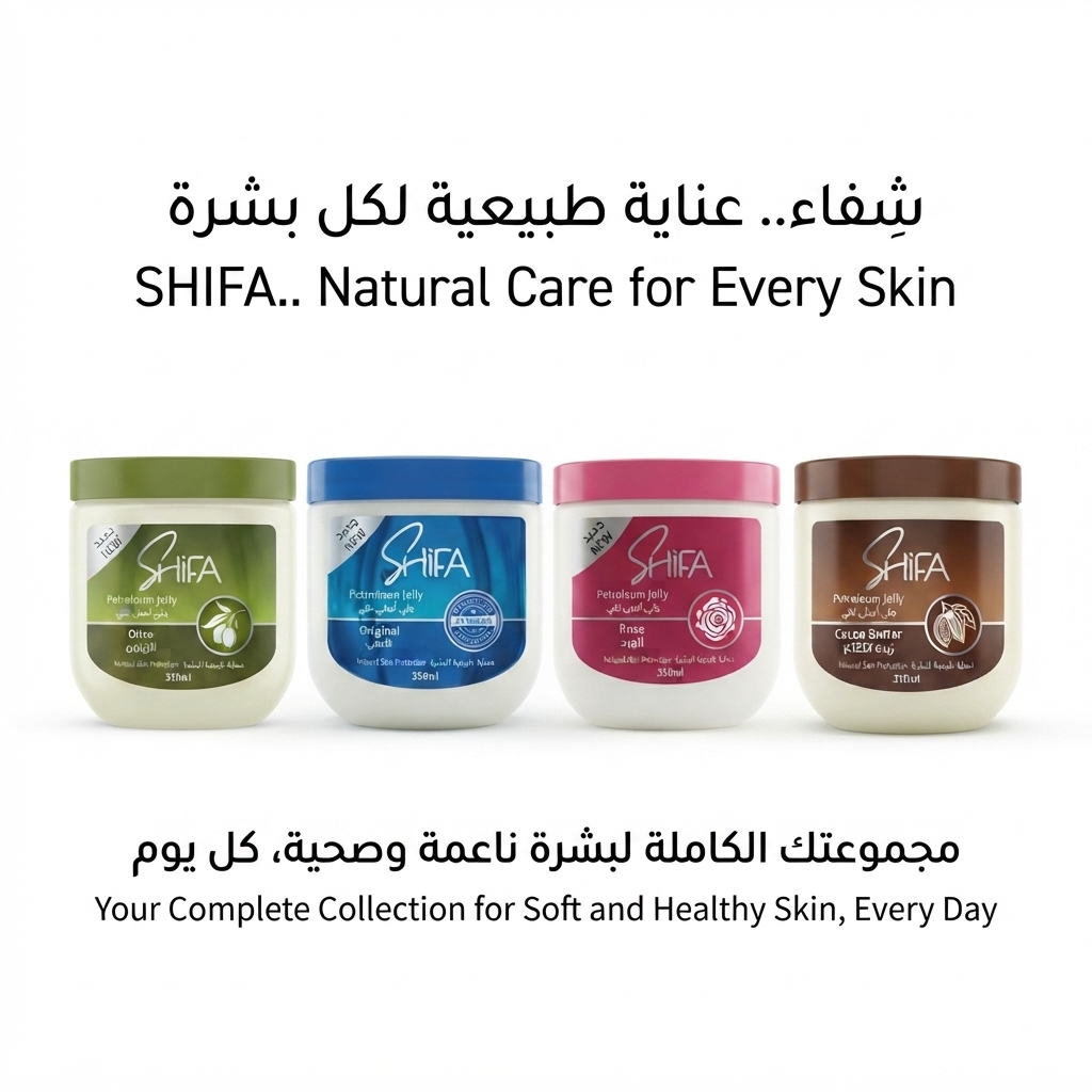 مجموعة فازلين شفاء الطبيعية للعناية بكل بشرة (SHIFA Natural Petroleum Jelly Collection)