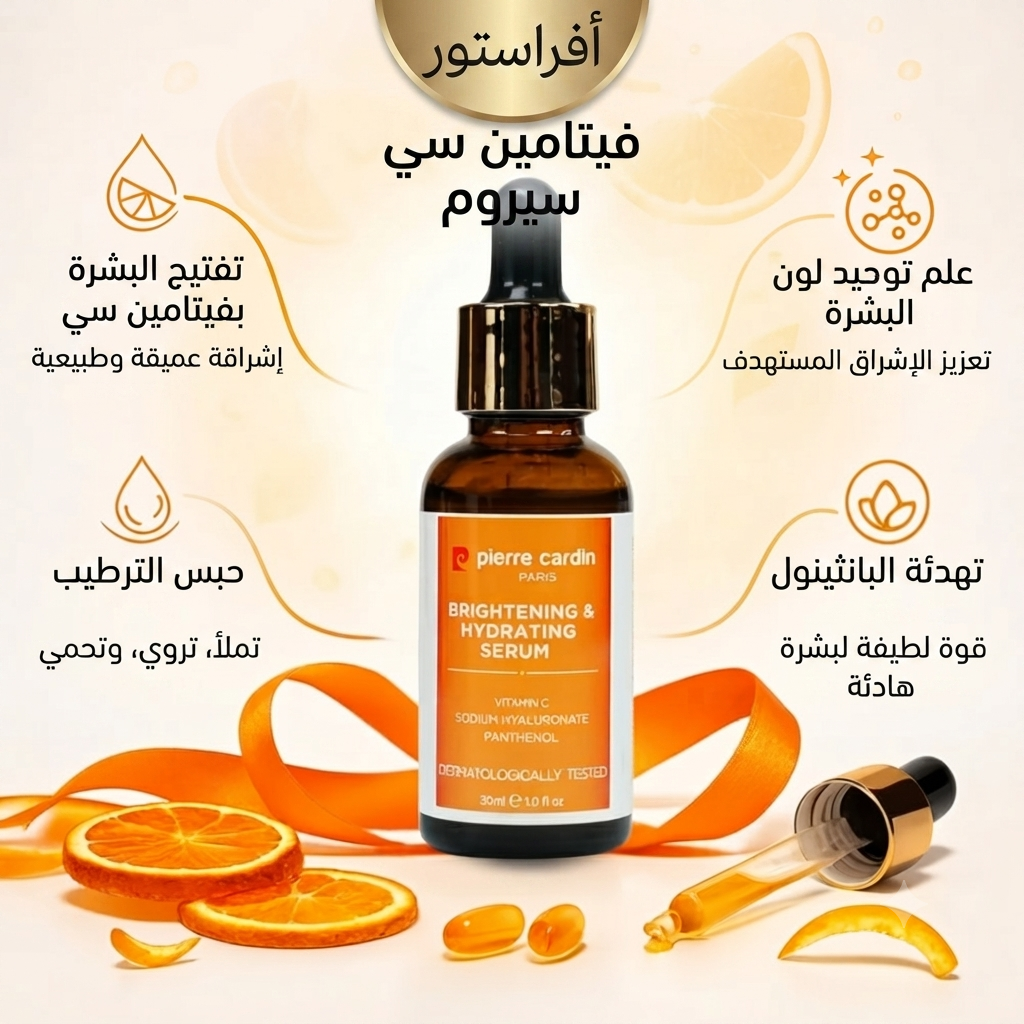 سيروم التفتيح والترطيب فيتامين سي بيير كاردان (Pierre Cardin Brightening & Hydrating Serum)