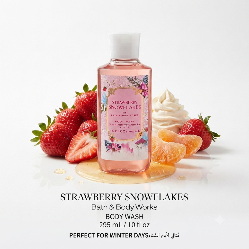 غسول الجسم ستروبيري سنو فليكس من باث آند بودي ووركس (Bath & Body Works Strawberry Snowflakes Body Wash)