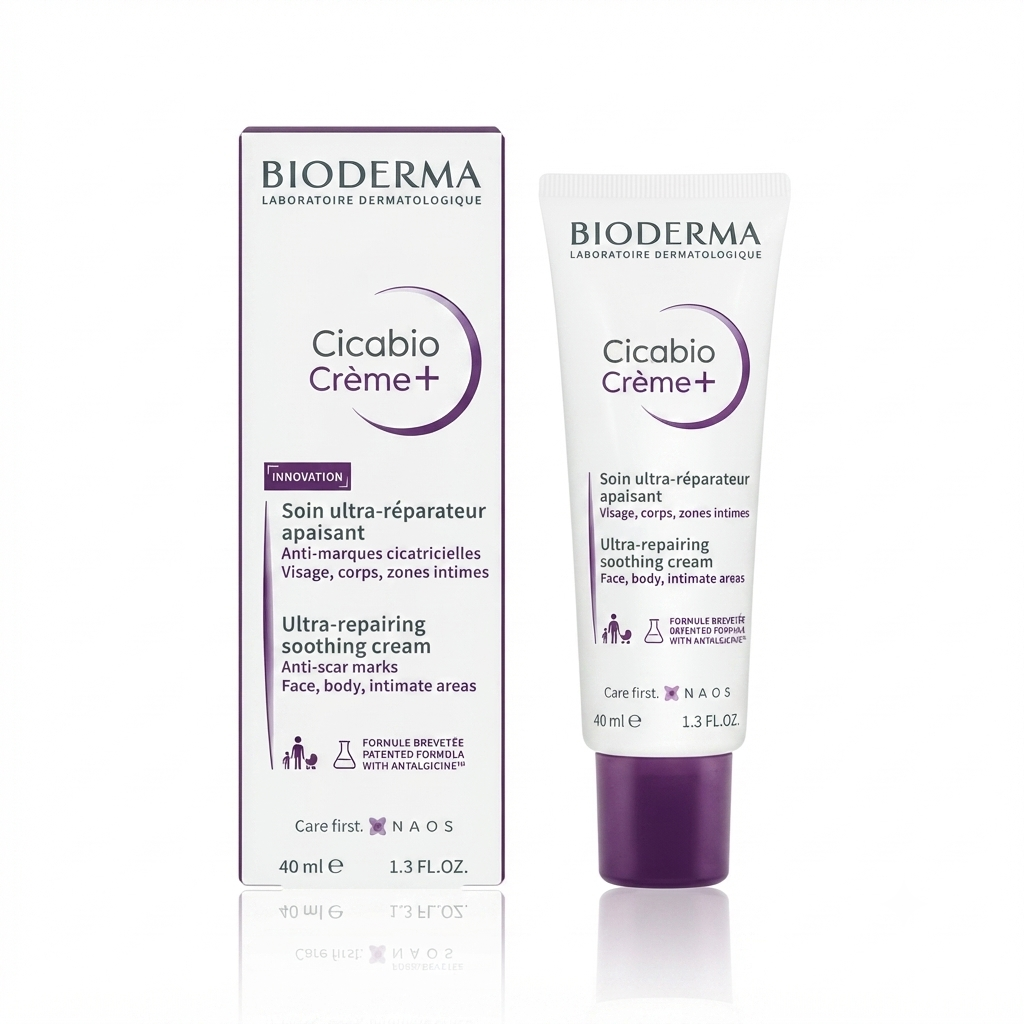 كريم الإصلاح والتهدئة الفائق سيكابيو كريم+ بيوديرما (Bioderma Cicabio Crème+)