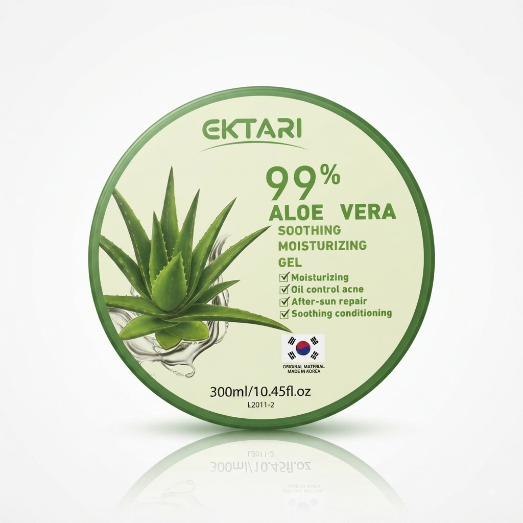 جل الصبار المهدئ والمرطب 99% من إكتاري (Ektari 99% Aloe Vera Soothing & Moisturizing Gel)