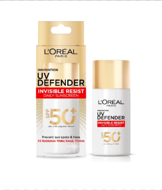 واقي شمس يو في ديفندر إنفزيبول ريزيست من لوريال باريس (L'Oreal Paris UV Defender Invisible Resist Sunscreen SPF 50+)