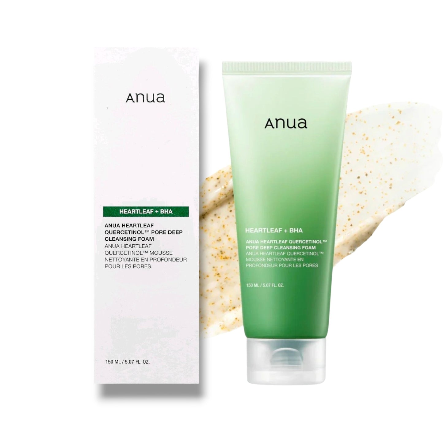 غسول رغوي لتنظيف المسامات العميقة بورق القلب كويرسيتينول أنوا (Anua Heartleaf Quercetinol Pore Deep Cleansing Foam).. إشراقة ساحرة ونقاء مخملي لا يُقاوم