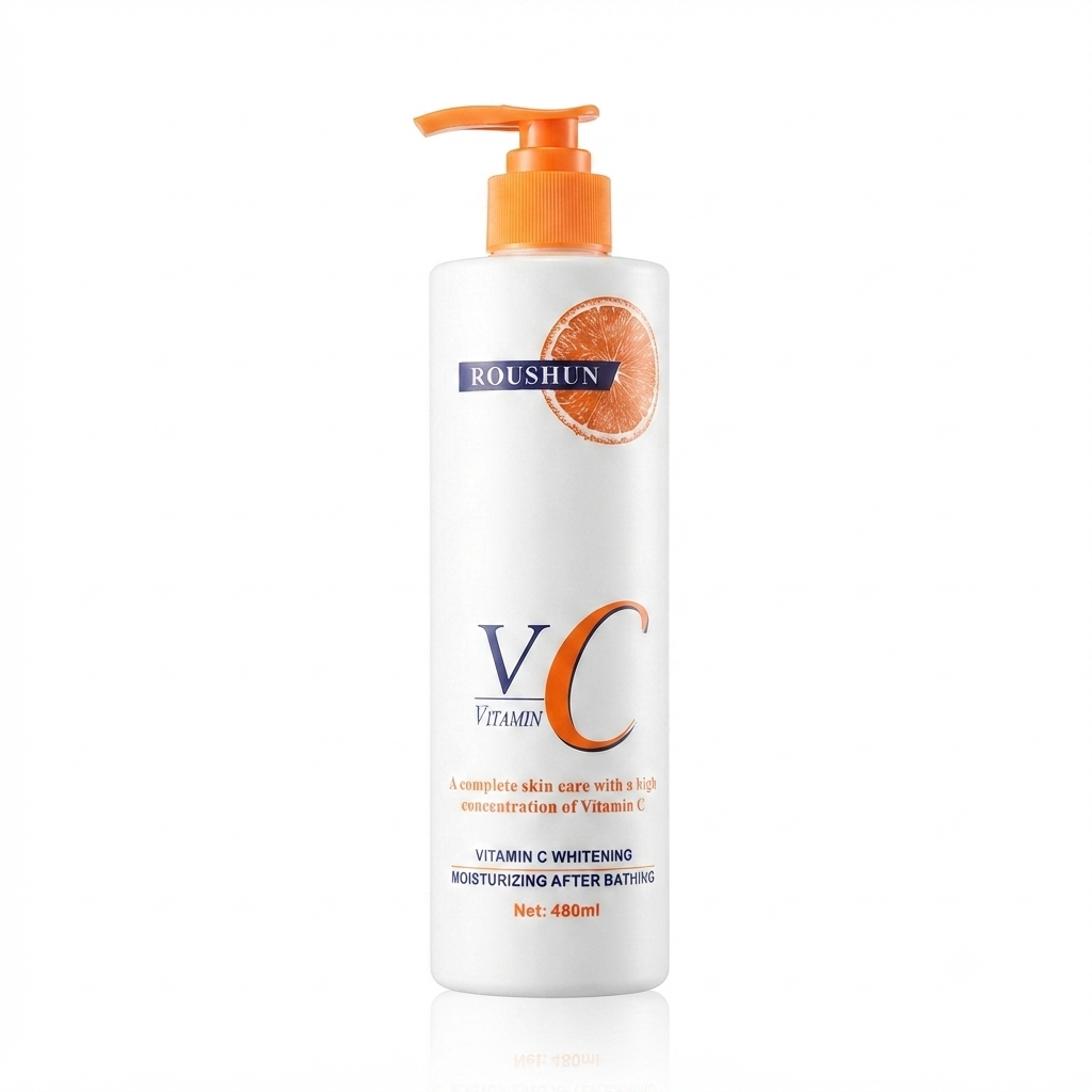 لوشن مرطب ومفتح بفيتامين سي روشون (Roushun Vitamin C Whitening Moisturizing After Bathing)