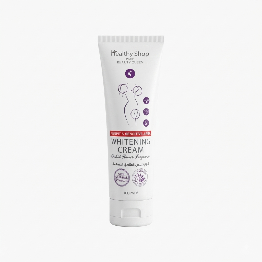 كريم تبييض المناطق الحساسة وتحت الإبطين بخلاصة زهرة الأوركيد من هيلثي شوب (Healthy Shop Paris Whitening Cream - Orchid Flower Fragrance)