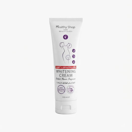 كريم تبييض المناطق الحساسة وتحت الإبطين بخلاصة زهرة الأوركيد من هيلثي شوب (Healthy Shop Paris Whitening Cream - Orchid Flower Fragrance)